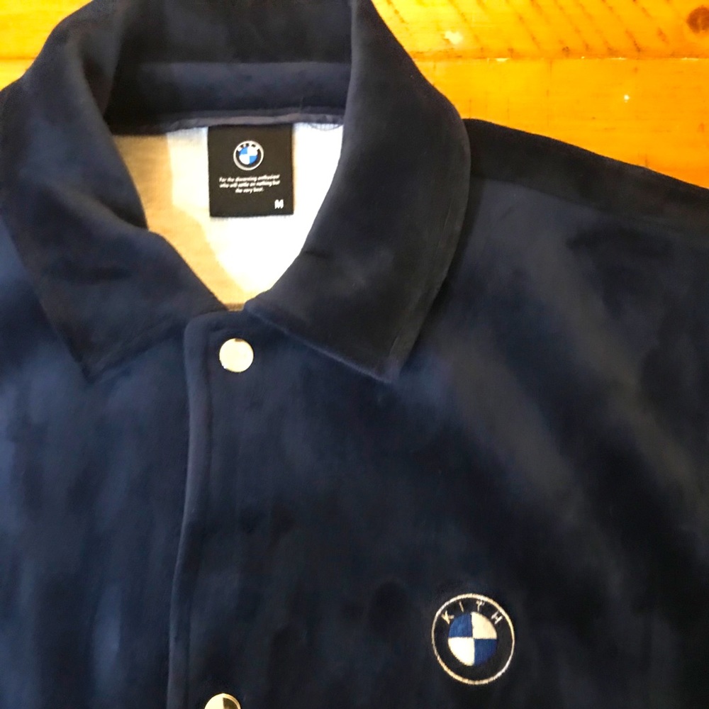 BMW X Kith velour coaches jacket (NAVY)